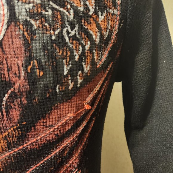 Harley Davidson Pink Black and Red Long Sleeve Woman's Top Size Small - Picture 5 of 5